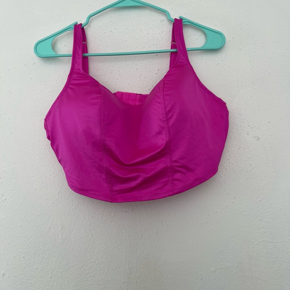 PINK Victoria's Secret Hot Pink Longline Sports Bra